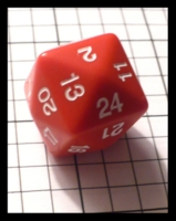 Dice : Dice - 24D - Koplow Red with Whote Numerals - FA collection buy Dec 2010